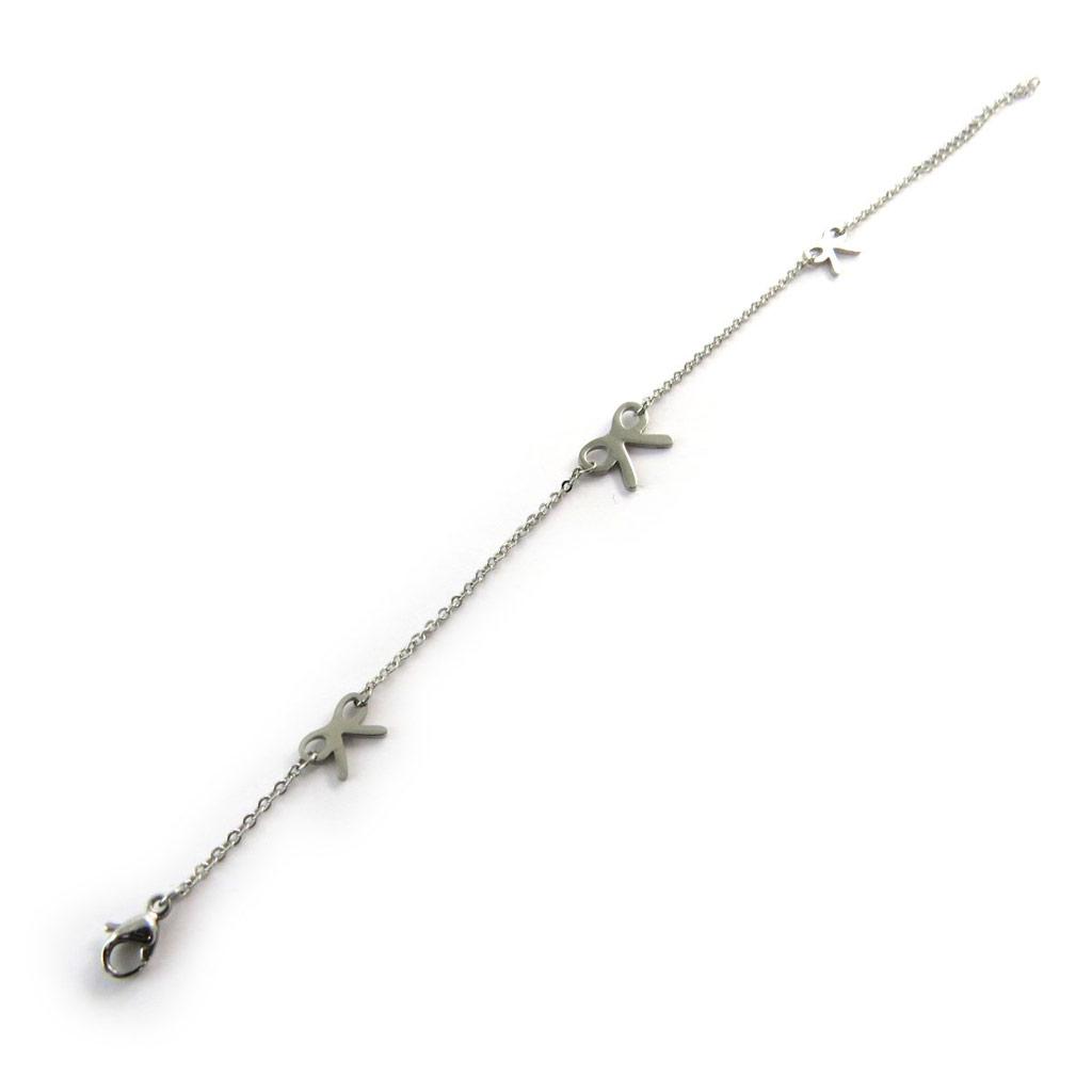Les Trésors De Lily [N7020] - Bracelet créateur 'Noeud Romantique' gris