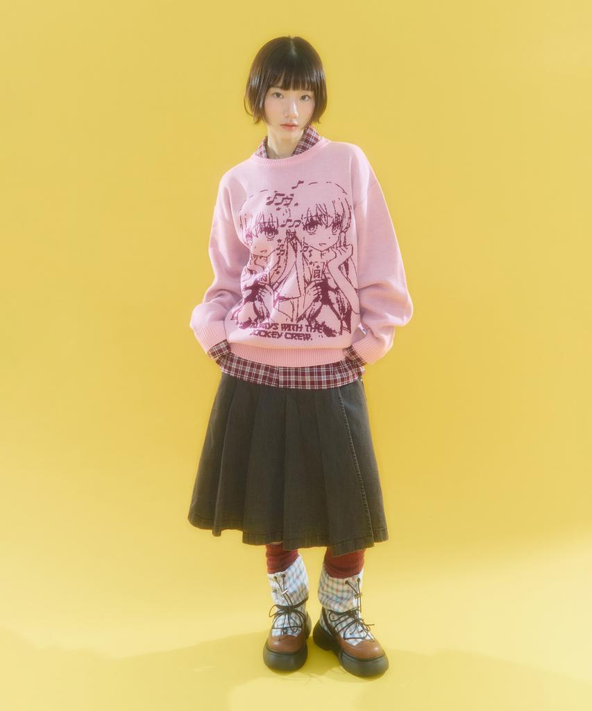 VIDEO JOCKEY Dokidoki Knit Sweater [Pink]