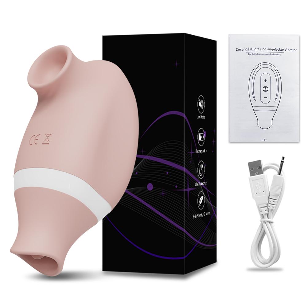 Clit Sucker Vibrator Clitoris Nipples Stimulator for Women 2-in-1 Sucking Tongue Licking Female Masturbator Sex Toy for Women
