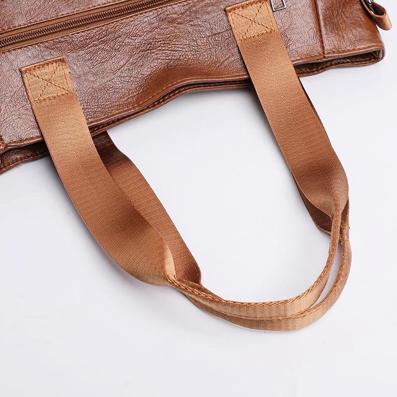 Bolso de hombro de gran capacidad para mujer, bolso de mano de PU, bolso de mano