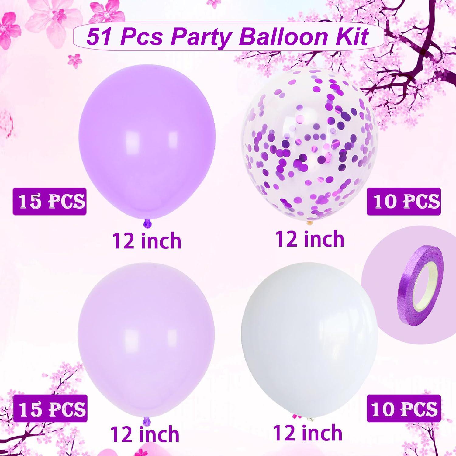 

51PCS multi-color latex balloon set suitable for birthday parties, weddings, Valentine s Day party decoration Other
