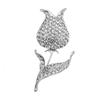 Elegant Korean Style Rhinestone Rose Brooch: Versatile High-End Fashion Accessory & Scarf Buckle