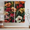 Gladiolus Pink Curtains for Living Room Tentacles Blackout Window Sheer Curtains 2 Pcs Set Curtain Bedroom Decoration Blind the