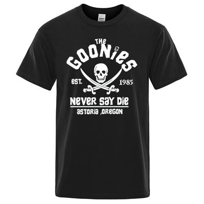 T-Shirts Herren Damen Oregon Piratenflagge Sag niemals stirb Astoria Lässiges T-Shirt Kurzarm Markenoberteile