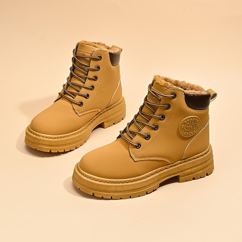 Winter New Fleece High Top Martin Boots Boots Thickened Warm Cotton Shoes MDX