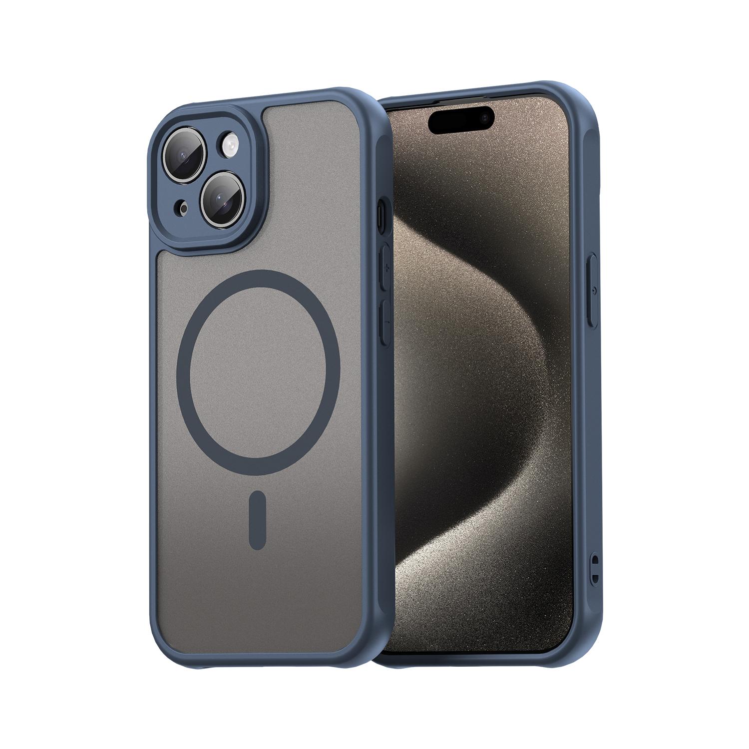 Iphone 15 Magsafe Phone Case,Magnetic Shockproof Magsafe Phone Case,Bumper Hybrid Cover for Iphone 15 темно-синий