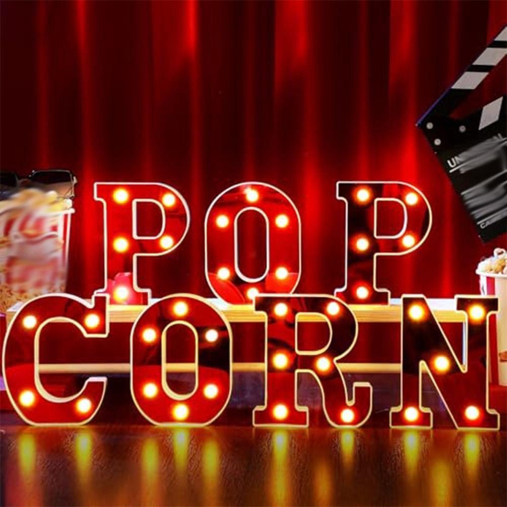 16cm Size Luminous Letters Red White Color LED Letter Night Light Outdoor Decoration