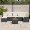 VidaXL Ensemble de canapé de jardin 8 pièces avec coussins Noir Rotin polyéthylène 3359006