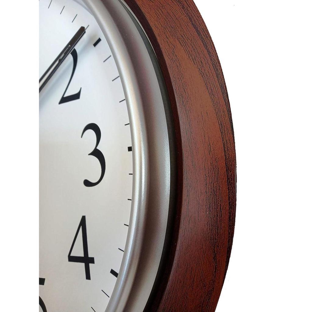 Analoge Wanduhr aus Holz 18 Zoll (42 X 42 Cm) Zuhause Große Größe Wohnzimmer Halle Schlafzimmer Stilvolle Uhr