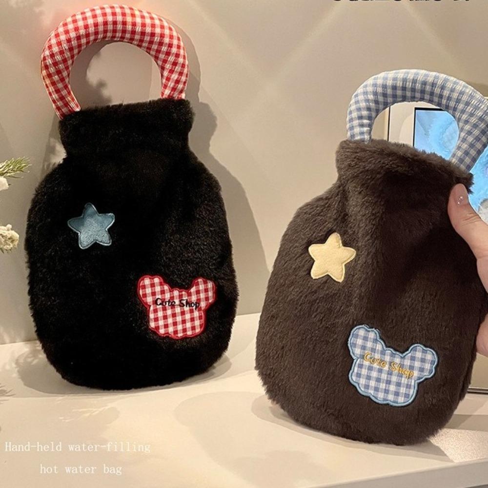 400ml Period Hot Water Bag Soft Cover Warm Water Bag Hand Feet Warmer  for Hot and Cold Compress