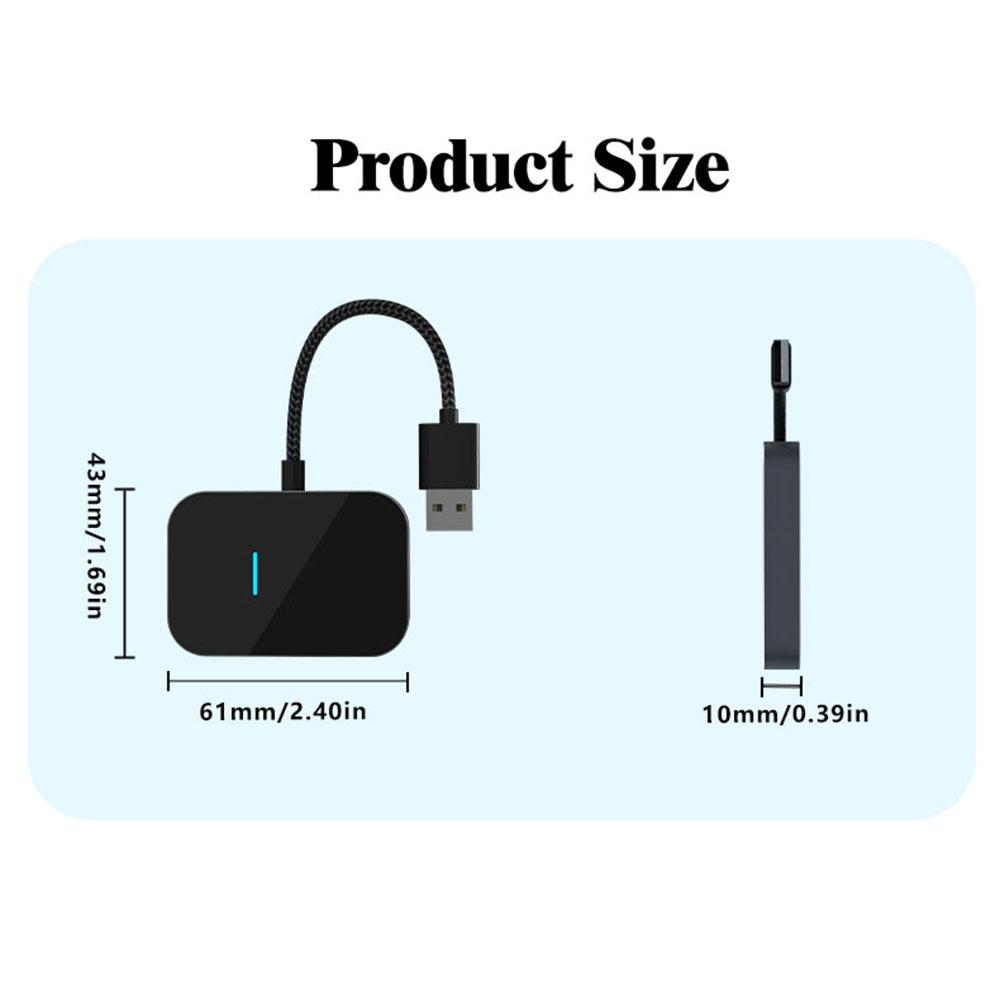 FL3 2 In 1 Wireless CarPlay Adapter Android Auto Converter Plug and Play Wired to Wireless CarPlay Box