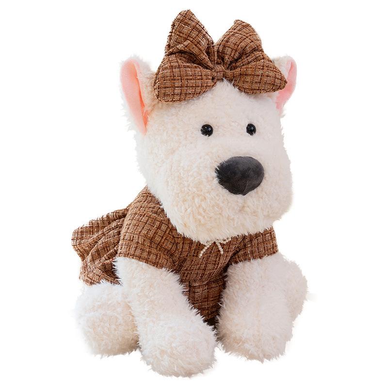 Girly Heart Clothing West Highland Doll Plush Toy Puppy Dog Doll Children'S Soothing Ragdoll Birthday Gift