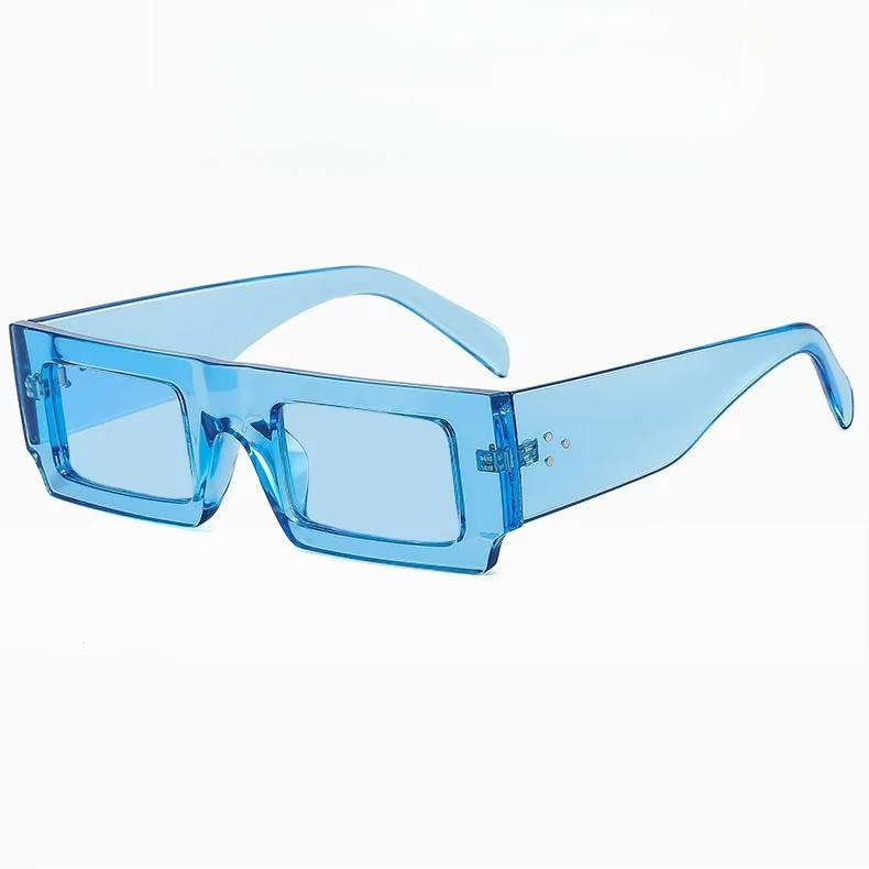 Green Fashion Hip Hop Vintage Square Ladies Sunglasses Spring Summer Bright Streetwear