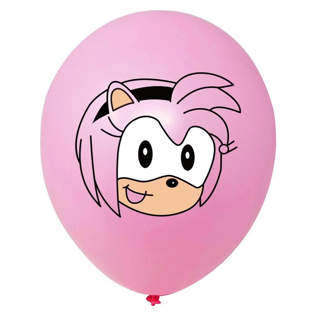 Birthday Party Sonic Cartoon Decorations Banners Cake Topper Set Balloon