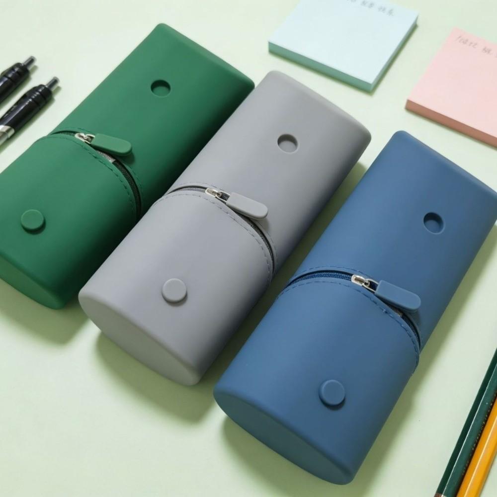 Large- Capacity Foldable Pen Holder Soft Macaron Expandable Stationery Storage Bag Gift