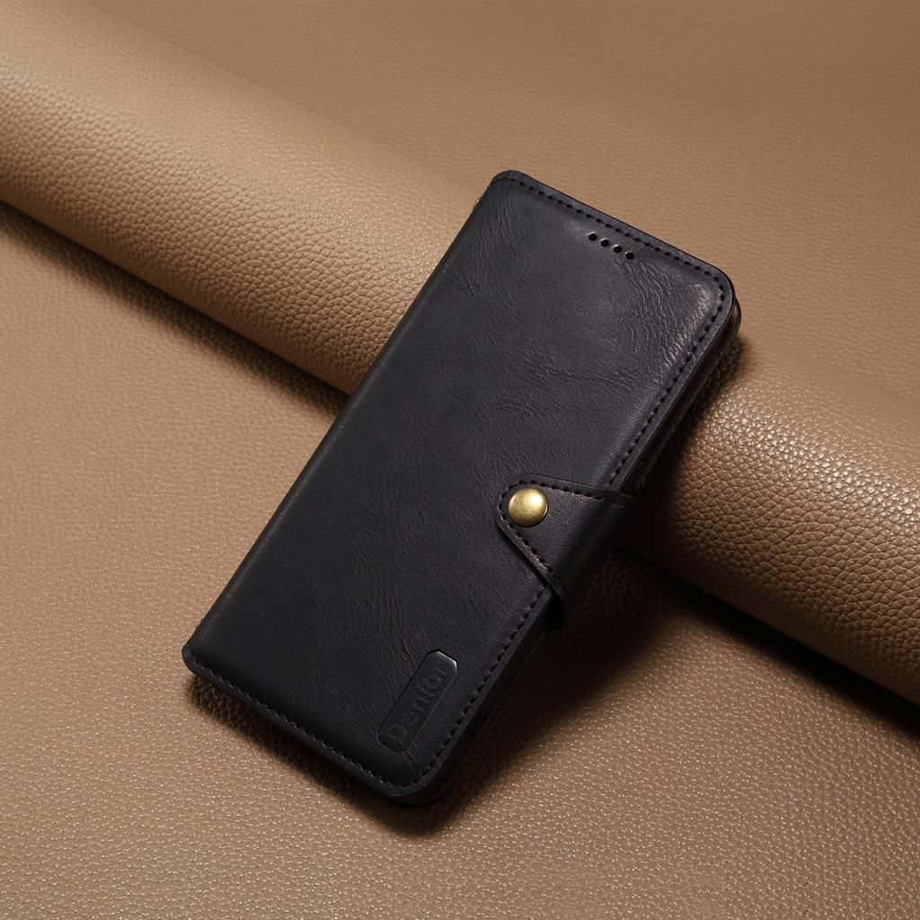 DENIOR For Samsung Galaxy A23 4G/A23 5G (Global Version) Leather Case Cowhide Texture Wallet Cover