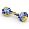 Cotton Rope Dumbbell Dog Toy Bite Resistant Knotted Rope Puppies Chew Toy Boredom Stress Relief Pet Teething Cleaning Interactive Toy