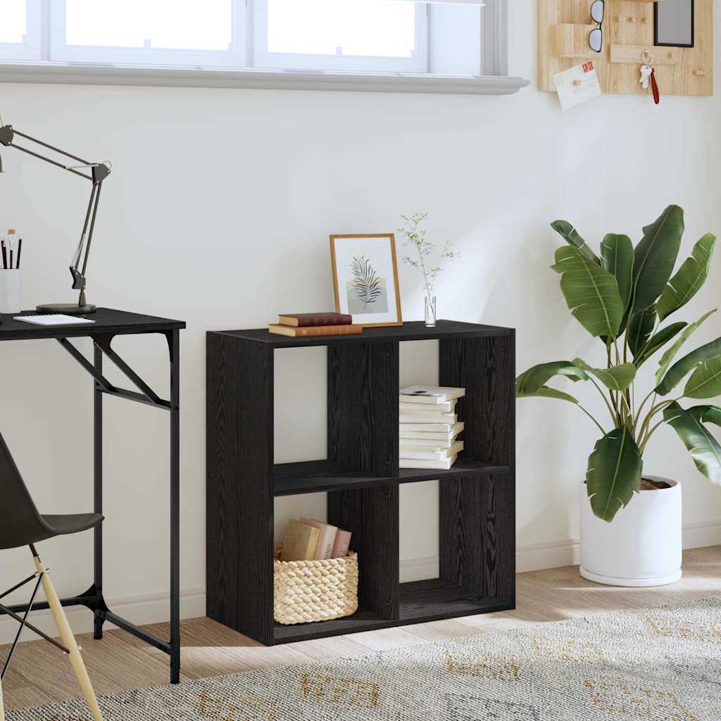 Bookshelf Black Oak Effect 68.5 x 32 x 68.5 cm