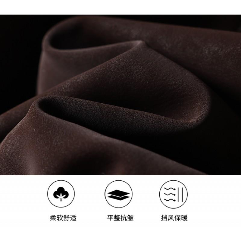 Womens 2026 Faux Lamb Leather Trench Coat With Lapel Collar Waist Belt Plus Size Elegant Outerwear