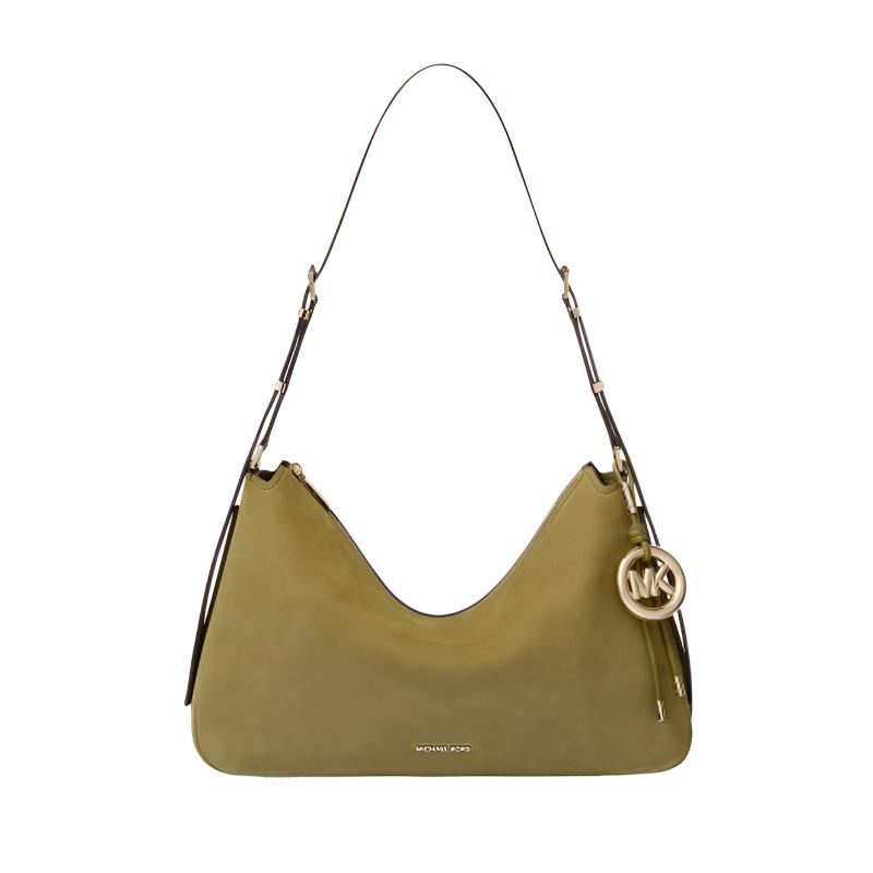 

Michael Kors MK Nolita Logo Hobo Bag Women Shoulder Bag Olive-Green 30F5GY5M2L-PISTACHIO Basic Set (Bag)