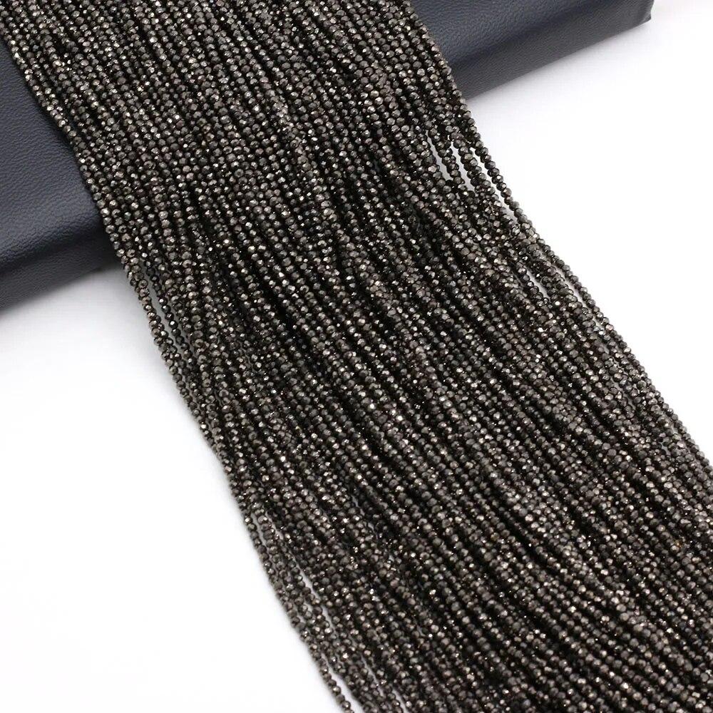 2 mm/3 mm, 2 Stück/Set, Naturstein-Spinell, bunte kleine Perlen, facettierte Glasperlen zur Schmuckherstellung, DIY-Halsketten- und Armbandzubehör