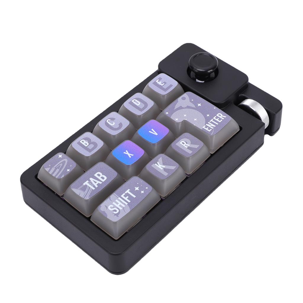 12 Key Keyboard RGB LED Backlight Type C Macro Programmable 2.4G Wireless One Handed Mechanical Gaming Keyboard with