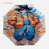 Anime Dragon Ball Vegeta Umbrella, Classic Manga Battle Scene Collage, Compact Folding Umbrella, for Cosplay & Daily Use