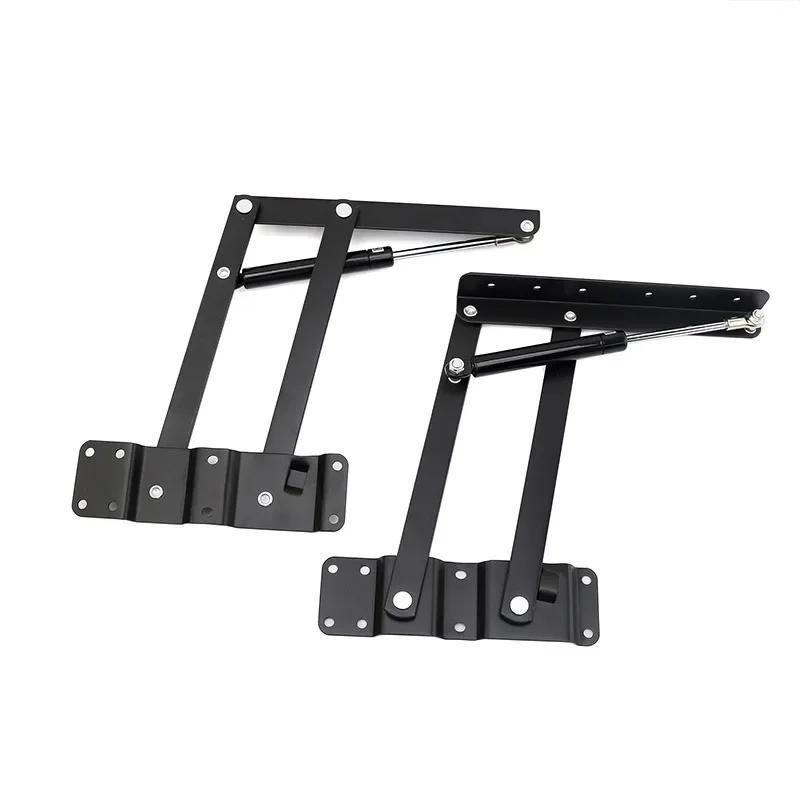 Mecanismo de Bisagra Plegable Elevable para Mesa Hardware Bisagras para Muebles 2 Piezas Acero Resistente Bisagra Hidráulica Plegable Elevación de Tapa para Escritorio