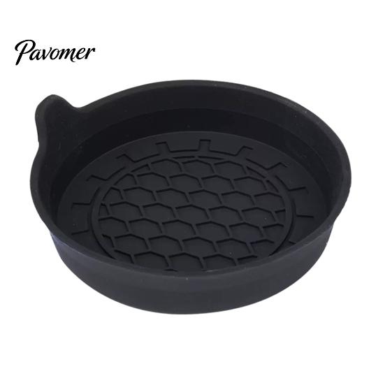 Honeycomb Texture Coaster Car Cup Holder Mat, Non-Slip Silicone with Raised Edge, Anti Rattle Pad for Auto Drink Anti-shake