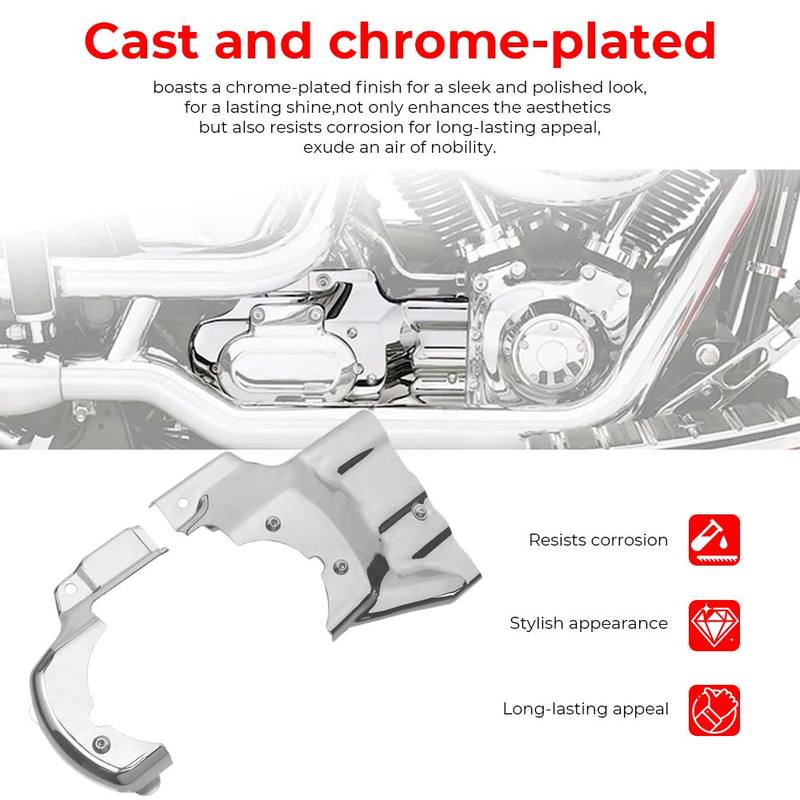 Motorbike Part Engine Transmission Interface Trim Cover Chrome Iron Compatible For Harley-Davidson Softail 2007-2017 Models