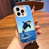 O-Orcas W-Whale Phone Case For IPhone 17 Air 16 15 14 Plus 13 12 11 Pro 7 8 XS Max XR Silver White Bumper Case