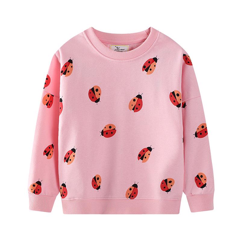 

European & American Girls Round Neck Long Sleeve Hoodie - Spring/Autumn 2026 Collection 4T (Height 95-100cm)