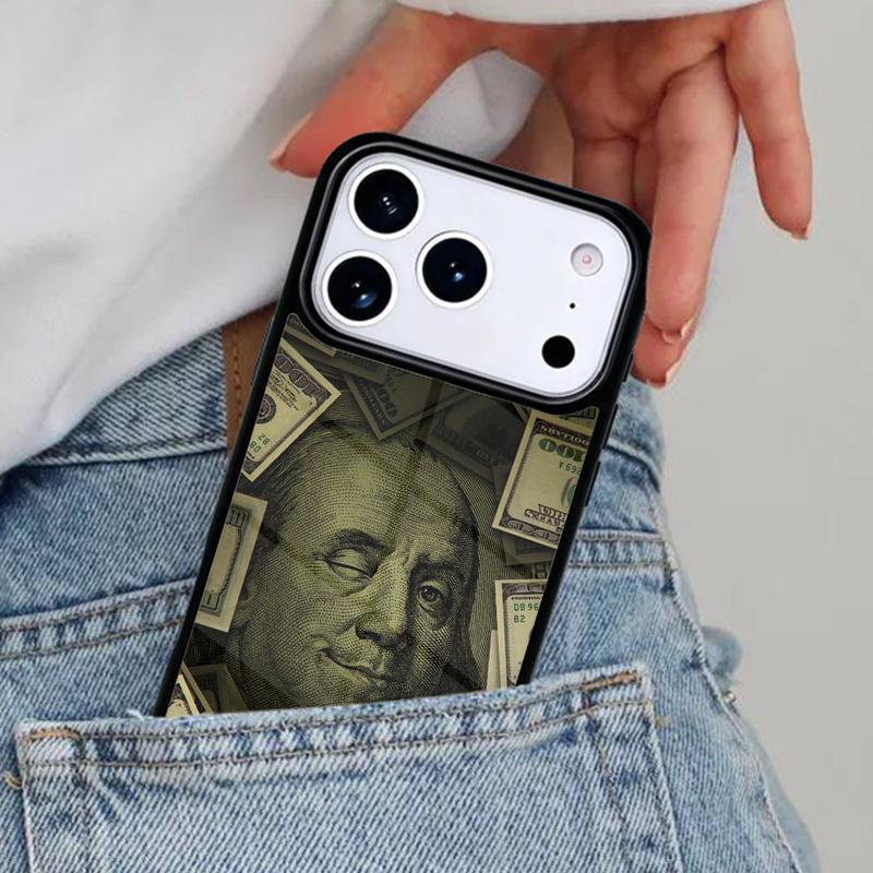 Money Dollars Cash Phone Case for iPhone 17ProMax 12 13 14 15 16e 17 Pro Max Plus Air Cover
