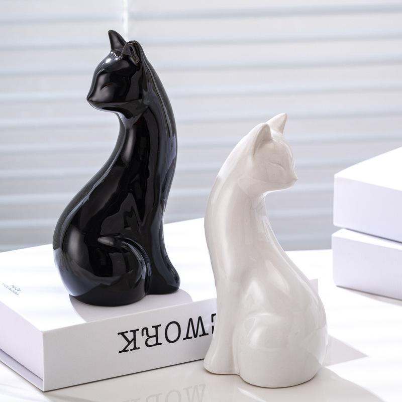 

Ceramic Small Ornaments Black and White Cat Ornaments Black and White Cat