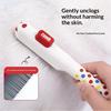 Cat Hair Remover Comb Flea Comb Multifunctional Pet Brush Self-Cleaning Cat Grooming Brush With Stainless Steel Teeth Cat Combs