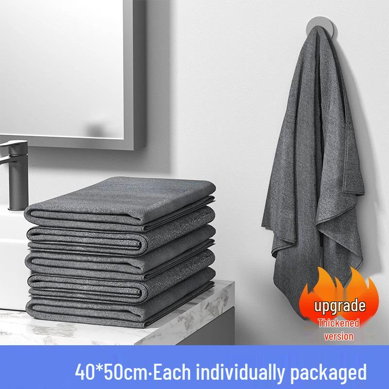 Magisches Glas- & Spiegel-Streifenfreies Reinigungstuch mit Scheuerschwamm