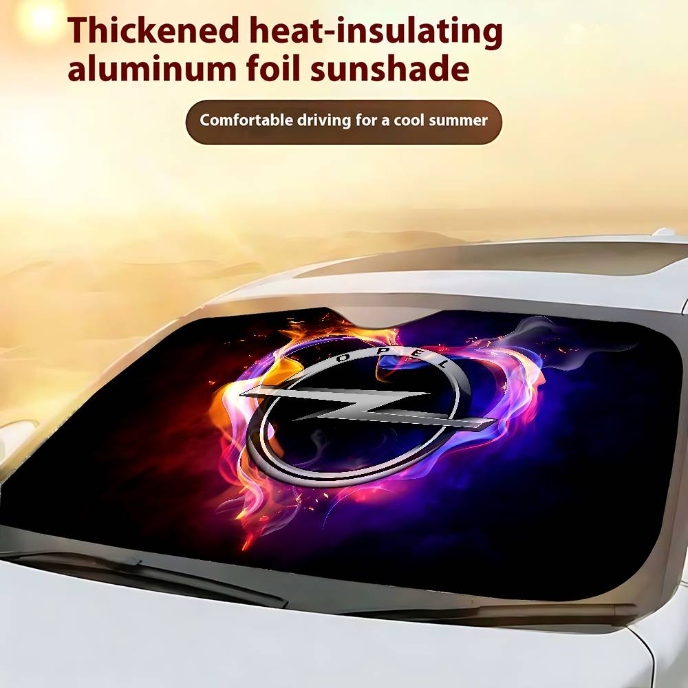 OPEL LOGO Car Sunshade Curtains 130x70cm Car SunShade Windshield Cover UV Protection Auto Visor Accessories For Cars
