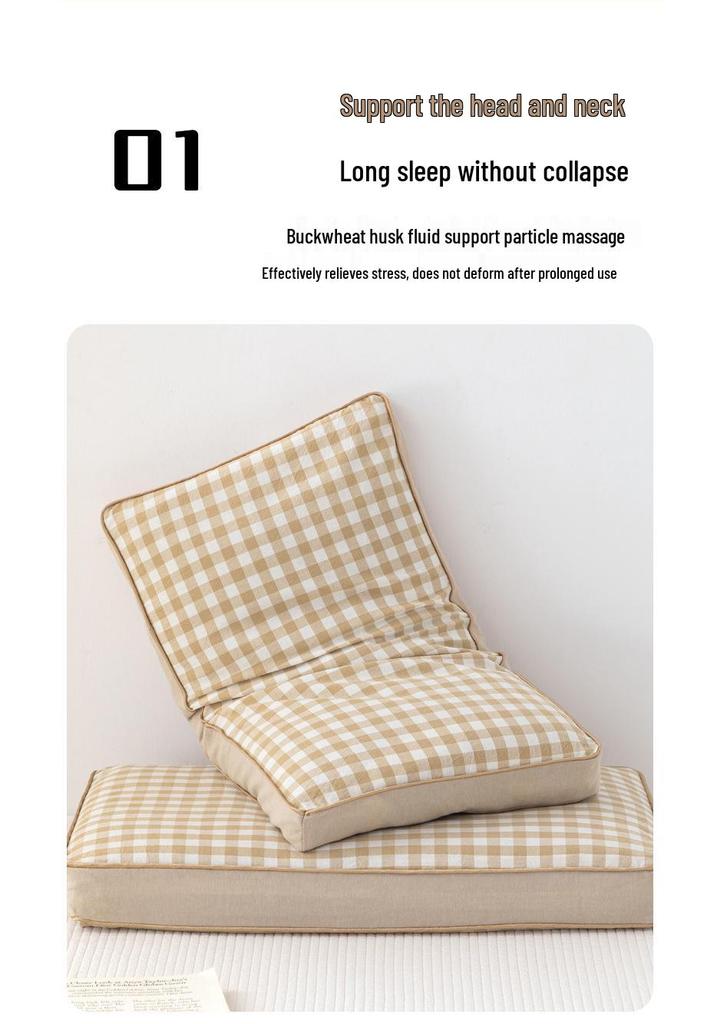 Men's Cervical Support Buckwheat Pillow - Dormitory and Home Use