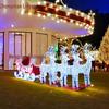LED Christmas Deer and Cart Outdoor Decorative Lights