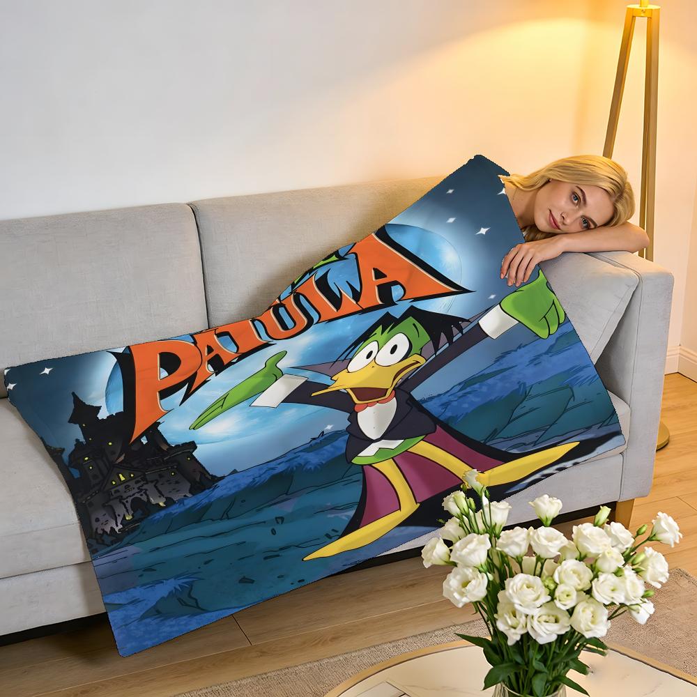 Count Duckula Throw High-Density Short Plush Blanket Soft For Sofa Air-Con Room.