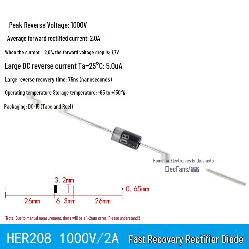 Plug-in Diode Switch/Rectifiers 1N4007, 5408, 1N5819, 1N4148, 5822, 6A10, 10A10