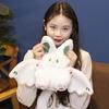 Rabbit Plush Toy with Big Ears Wings Adorable Fully Filled Animal Bunny Stuffed Doll Sofa Ornament for Home