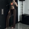 Soft Modal High-Waist Straight Leg Yoga Pants Women Comfortable Loose Fit Sweat Absorbent Athletic Trousers
