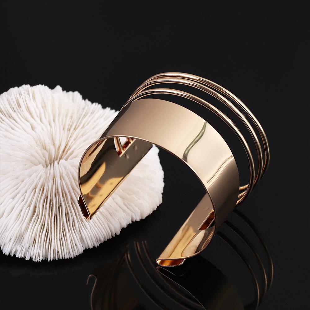 Hot Sale Jewelry Punk Personality Punk Cuff Exaggerate Bangles Zinc Zinc Alloy Luxurious Hollow Out