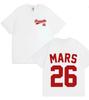 Sänger Bruno Mars Harajuku Buchstaben Print T-Shirt Unisex Unisex Ästhetik Doppelseitiger Druck 90er Reines Baumwoll Kurzarm T-Shirt