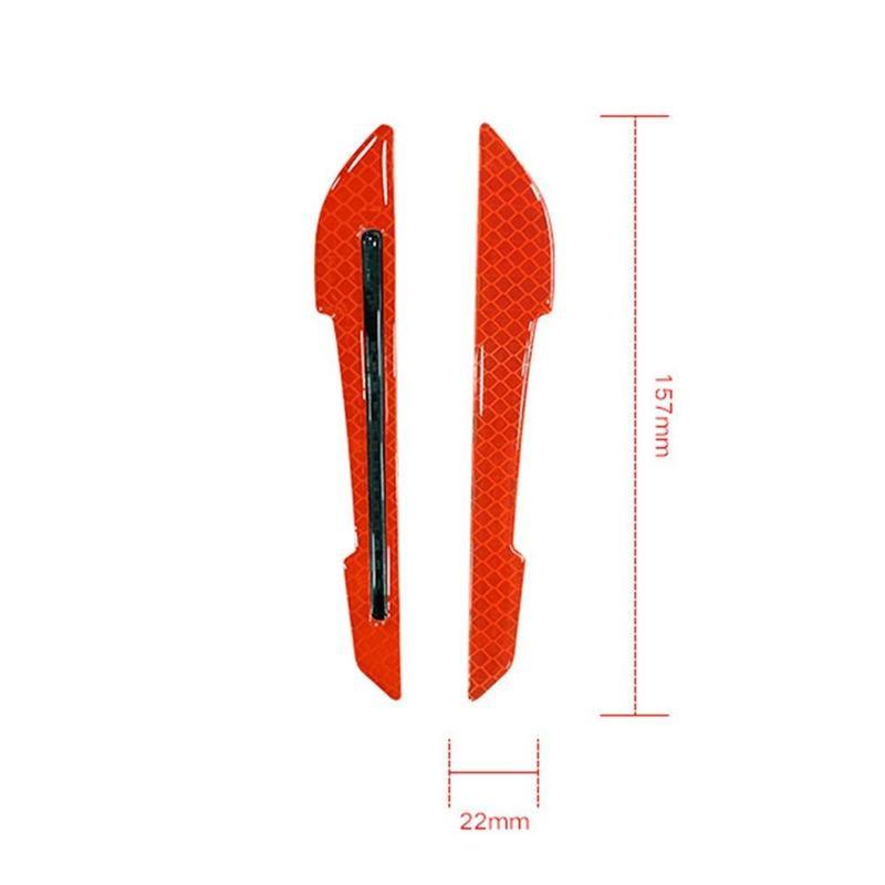 1 para samochodowe lusterko wsteczne odblaskowa naklejka stylizacja samochodu ostrzeżenie o bezpieczeństwie odblaskowa naklejka samochodowa listwa ozdobna na lusterko wsteczne