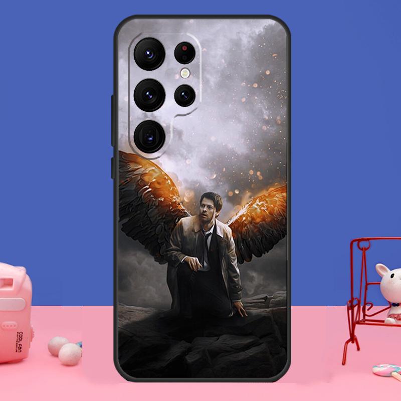 Angel Castiel Supernatural Case For Samsung Galaxy S23 S24 Ultra S21 S22 Plus Note 20 Note 10 S8 S9 S10 S20 FE Cover