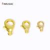 18K Gold Plated Brass Lobster Clasps Connector,Claw Clasps For Necklace,Fastener For Bracelet,DIY Jewelry Making Accessories