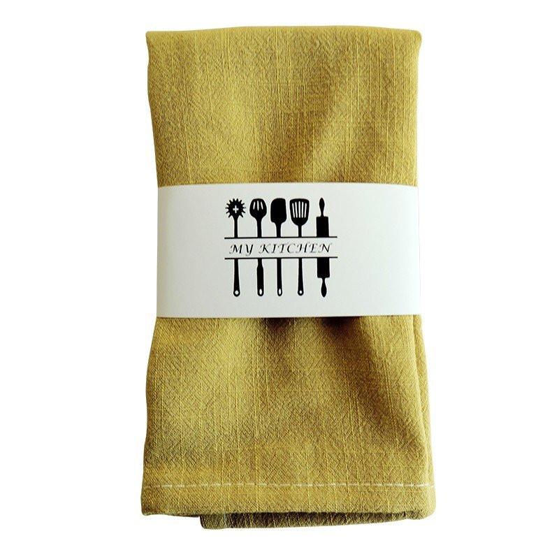 1Pc 40x40cm Solid Color Cotton Linen Dinner Napkin Sqaure Tea Towel Home Kitchen Soft Table Cloth