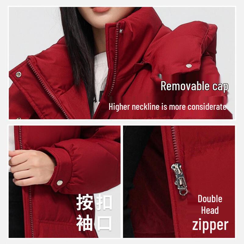 Xuezhongfei Women's Winter Long Hooded Down Parka
